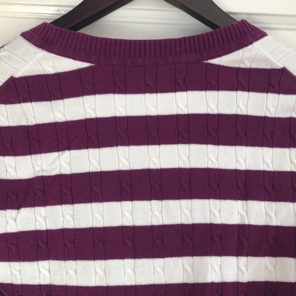 Women’s Old Navy V-Neck Striped Sweater Size Small - Picture 7 of 8
